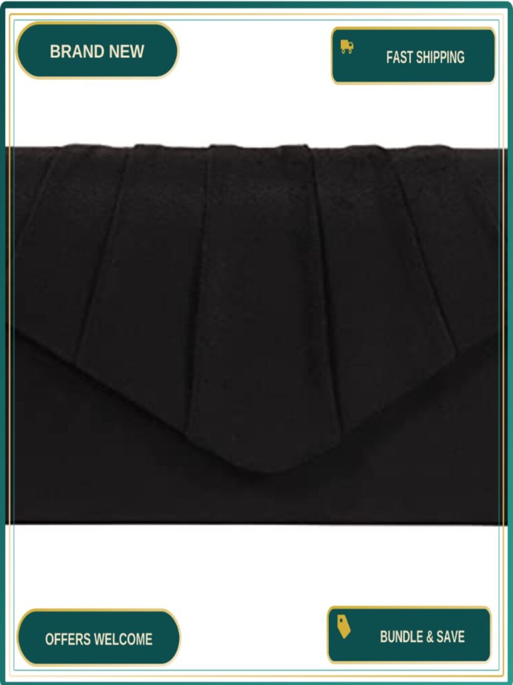 Pleated Suede Clutch Evening Bag Detachable Chain Wedding Party Handbag